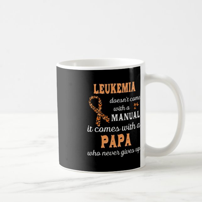 Leukaemia awareness Papa Support Leukaemia Warrior Coffee Mug (Right)