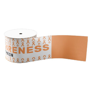 Leukaemia Awareness Pattern Ribbon Grosgrain Ribbon