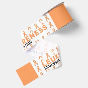 Leukaemia Awareness Pattern Ribbon Grosgrain Ribbon