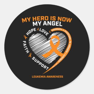 Leukaemia Awareness Products Mum Dad Women Men Son Classic Round Sticker