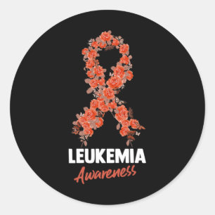 Leukaemia Awareness Ribbon 2 Classic Round Sticker