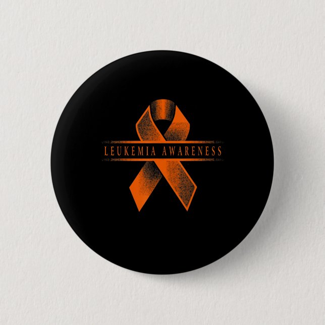 Leukaemia Awareness Ribbon  6 Cm Round Badge (Front)