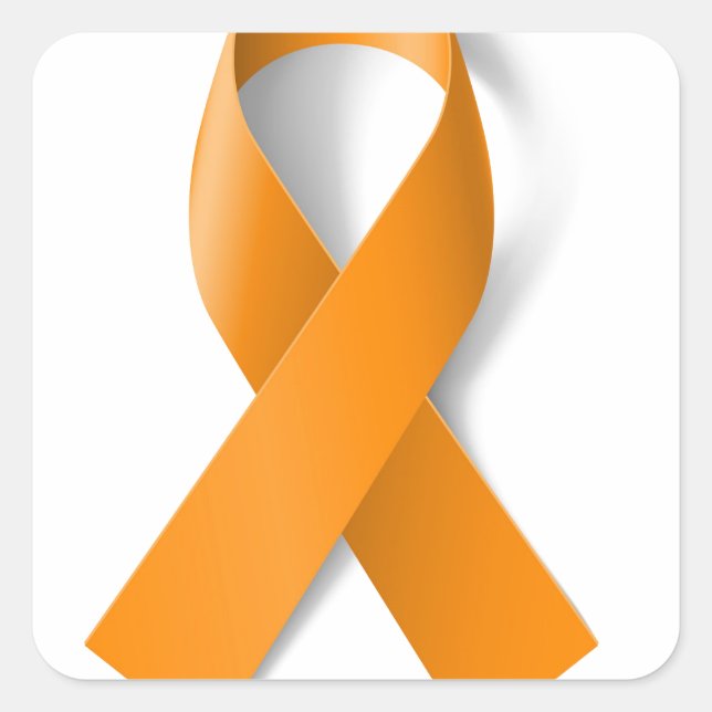 Leukaemia Awareness Ribbon Square Sticker (Front)