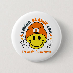 Leukaemia Awareness Ribbon Support Gifts 6 Cm Round Badge