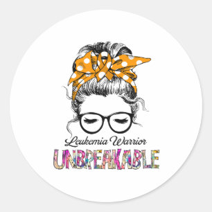 Leukaemia Awareness Ribbon Support Gifts Classic Round Sticker