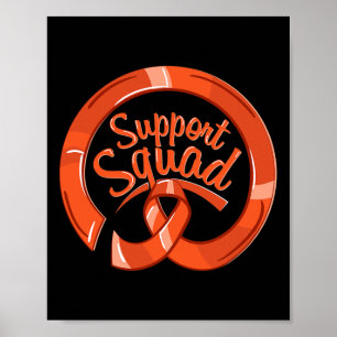 Leukaemia Awareness Ribbon Support Squad Poster