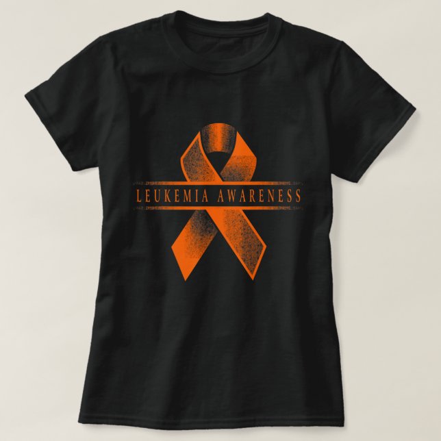 Leukaemia Awareness Ribbon  T-Shirt (Design Front)