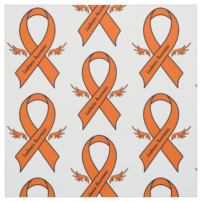 Leukaemia Awareness Ribbon with Wings Fabric (Swatch)