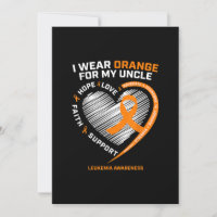Leukaemia Awareness Shirts Uncle Mens Womens Kids