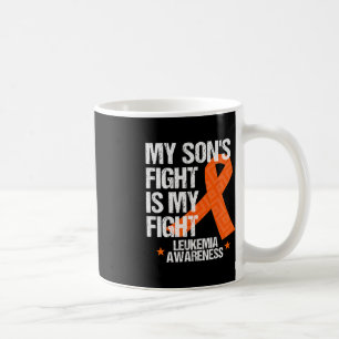 Leukaemia Awareness  Son Fight Orange Ribbon Gift  Coffee Mug