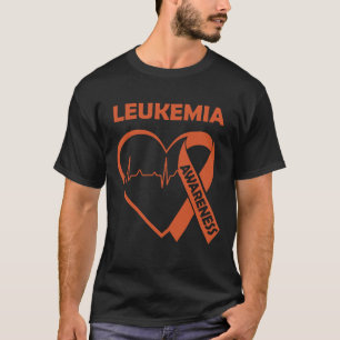 Leukaemia Awareness Support Squad Blood Cancer Ora T-Shirt