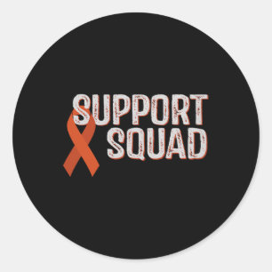 Leukaemia Awareness Support Squad Comfort Colours Classic Round Sticker