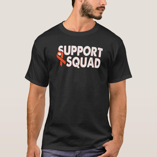 Leukaemia Awareness Support Squad Premium T-Shirt (Front)
