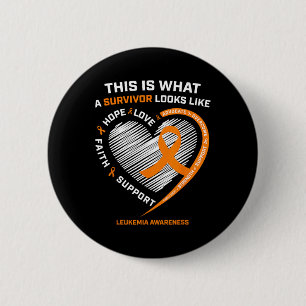 Leukaemia Awareness Survivor Gifts Men Women Kids 6 Cm Round Badge