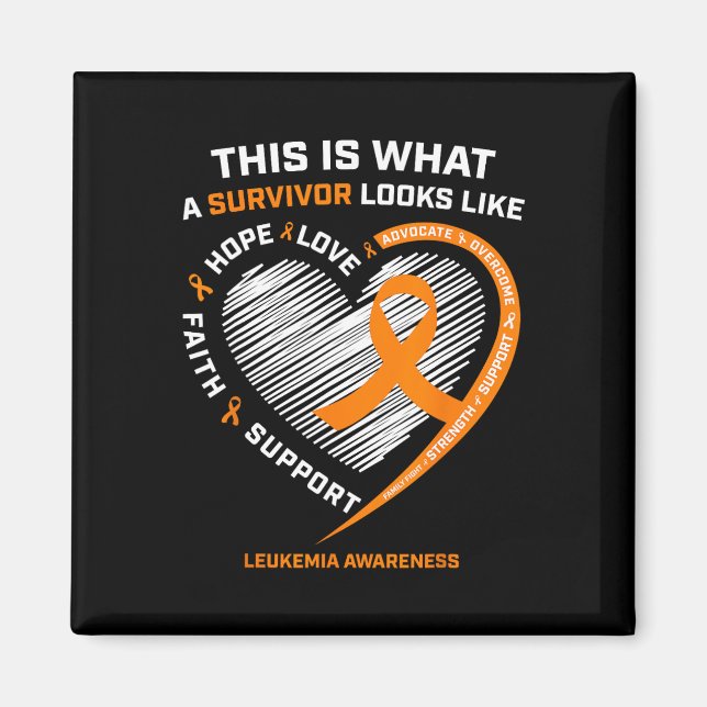 Leukaemia Awareness  Survivor Gifts Men Women Kids Magnet (Front)