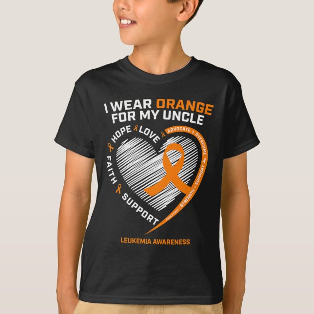 Leukaemia Awareness  Uncle Men's Women's Kids Leuk T-Shirt (Front)