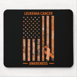 Leukaemia Awareness USA Flag Gift Leukaemia  Mouse Mat