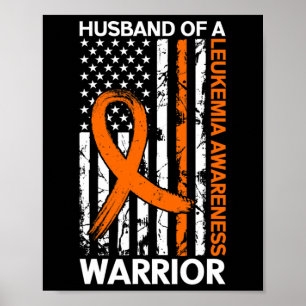 Leukaemia Awareness Usa Us American Flag For Husby Poster
