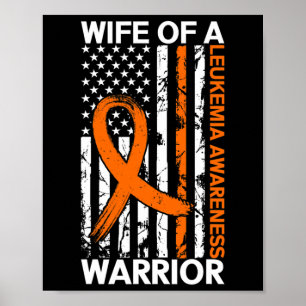 Leukaemia Awareness USA US American Flag For Women Poster