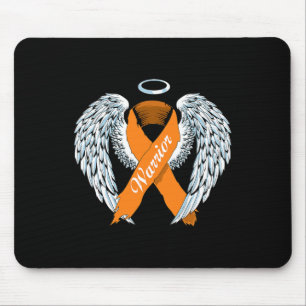 Leukaemia Awareness Warrior Orange Ribbon and Ange Mouse Mat