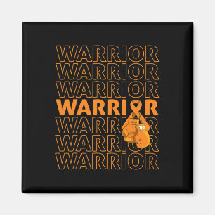 Leukaemia Awareness Warrior Orange Ribbon Boxing G Magnet