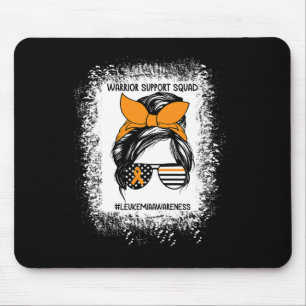 Leukaemia Awareness Warrior Support Squad Messy Bu Mouse Mat