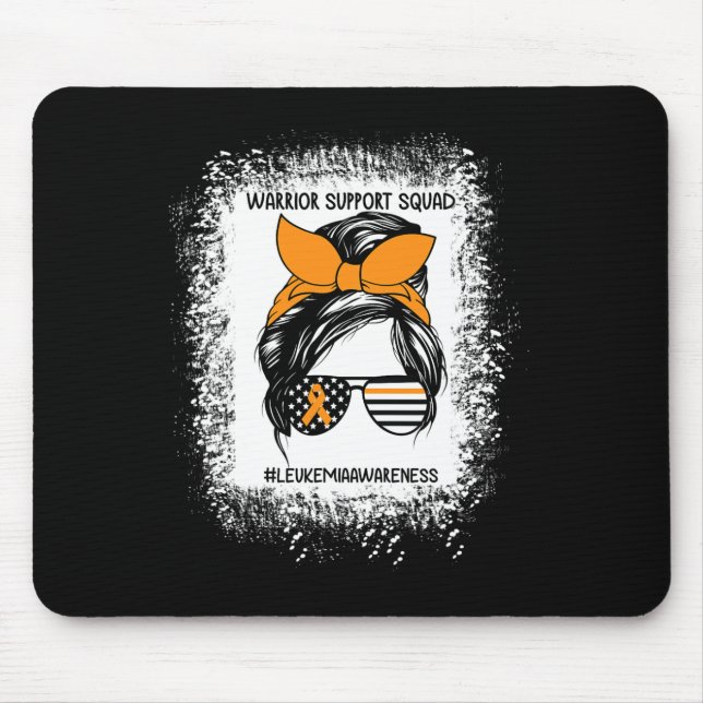 Leukaemia Awareness Warrior Support Squad Messy Bu Mouse Mat (Front)