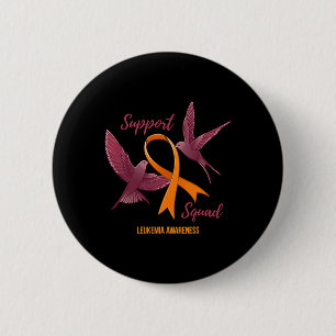 Leukaemia Awareness Warrior Survivor Support Squad 6 Cm Round Badge