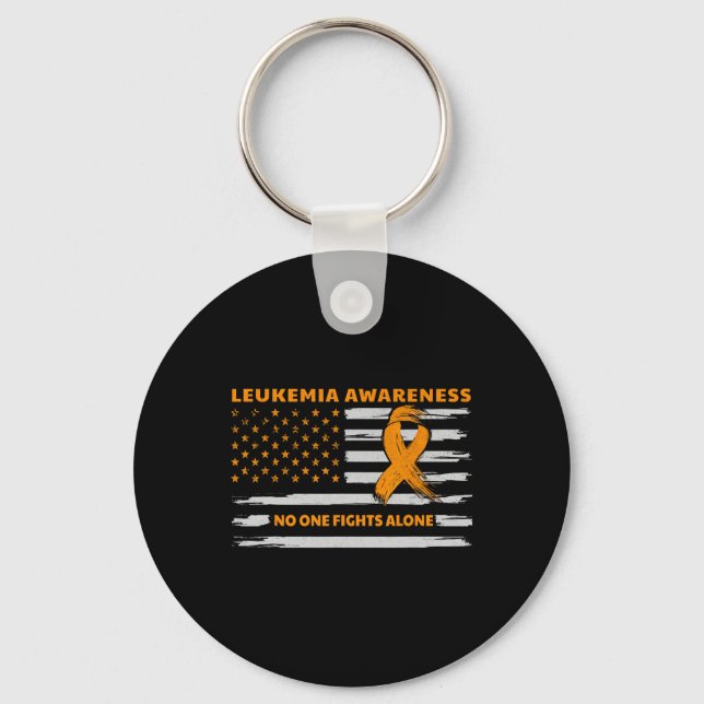 Leukaemia Awareness We Fight Cancer Together Cure  Key Ring (Front)