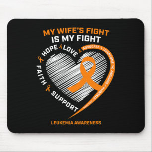 Leukaemia Awareness  Wife Husband  Men's Leukaemia Mouse Mat
