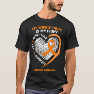 Leukaemia Awareness  Wife Husband  Men's Leukaemia T-Shirt