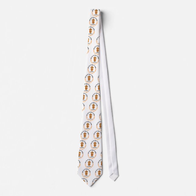 Leukaemia Awareness WITH GOD CROSS Tie (Front)
