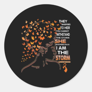 Leukaemia Black Women Awareness Classic Round Sticker