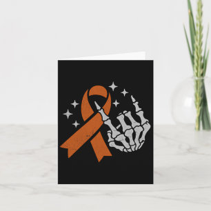 Leukaemia Blood Cancer Awareness Orange Ribbon (2 Card