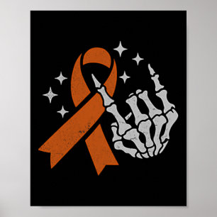 Leukaemia Blood Cancer Awareness Orange Ribbon (2 Poster