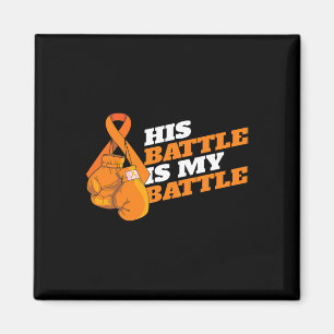 Leukaemia Blood Cancer Awareness Orange Ribbon Box Magnet