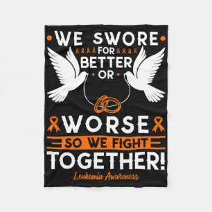 Leukaemia Blood Cancer Awareness Spouse Husnd Wife Fleece Blanket