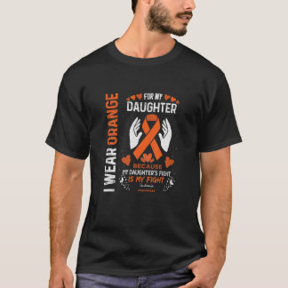 Leukaemia Blood Cancer Support I Wear Orange For M T-Shirt