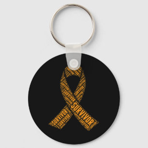 Leukaemia Blood Cancer Survivor Word Art  Key Ring