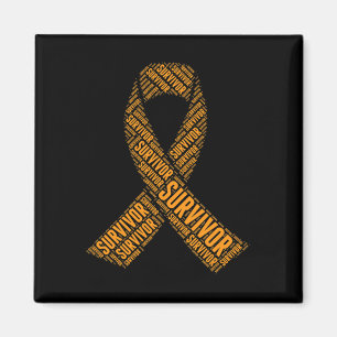 Leukaemia Blood Cancer Survivor Word Art Magnet