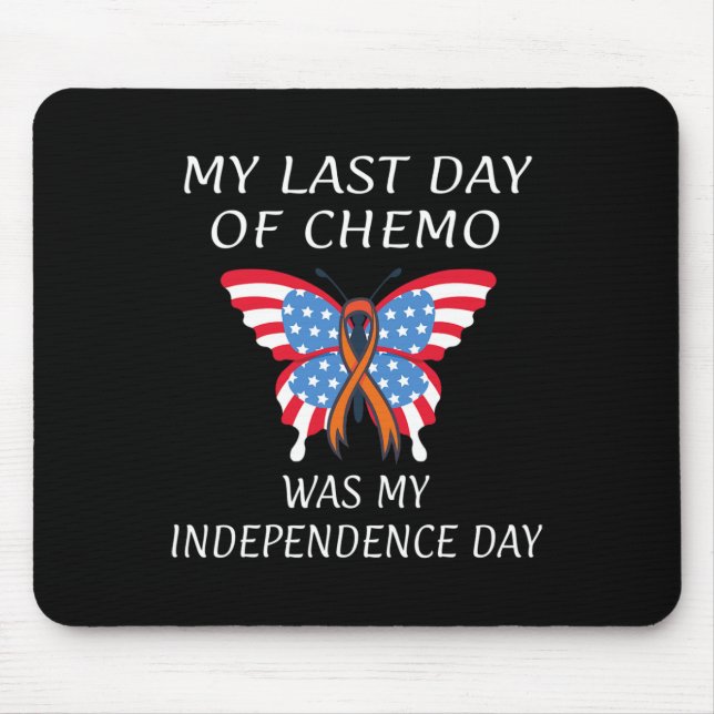 Leukaemia Blood Cancer USA American Flag Independe Mouse Mat (Front)