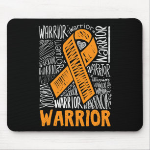 Leukaemia Blood Cancer Warrior Orange Ribbon Aware Mouse Mat