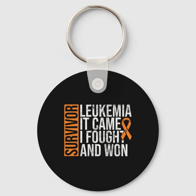 Leukaemia Came Fought Won Leukaemia Awareness Canc Key Ring (Front)