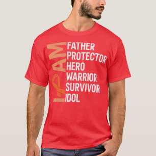 Leukaemia Cancer Awareness I Am Father Hero Warrio T-Shirt