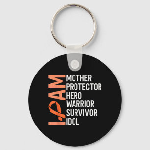 Leukaemia Cancer Awareness Mother Hero Warrior Key Ring