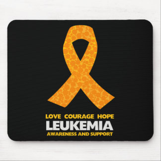 Leukaemia Cancer Awareness Orange Ribbon Mouse Mat