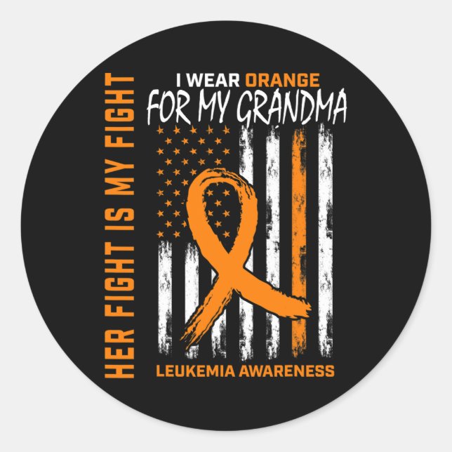 Leukaemia Cancer Awareness Products American Flag  Classic Round Sticker (Front)