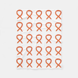 Leukaemia Cancer Awareness Ribbon Fleece Blankets