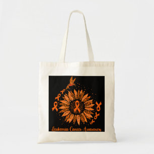 Leukaemia Cancer Awareness Shirt Orange Sunflower Tote Bag