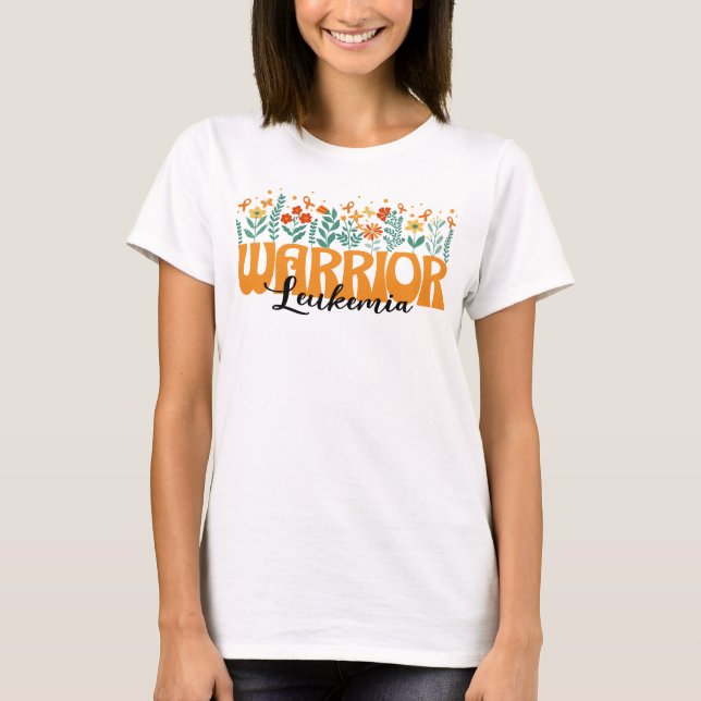 leukaemia cancer awareness shirt wildflower (Front)